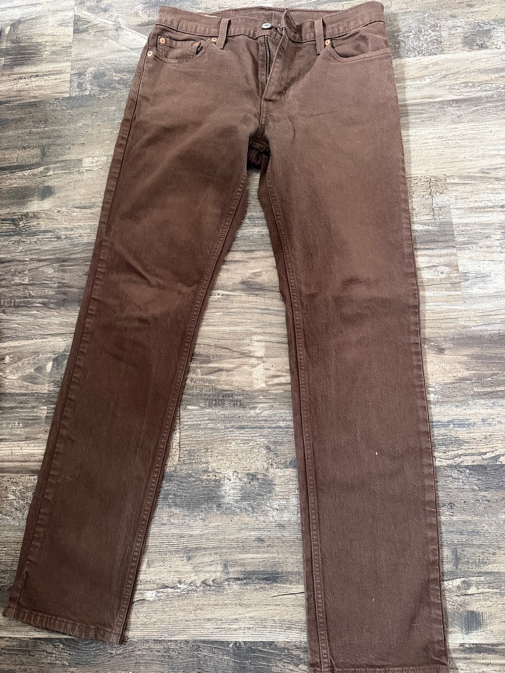Levi's Men's Brown Slim Straight Jeans